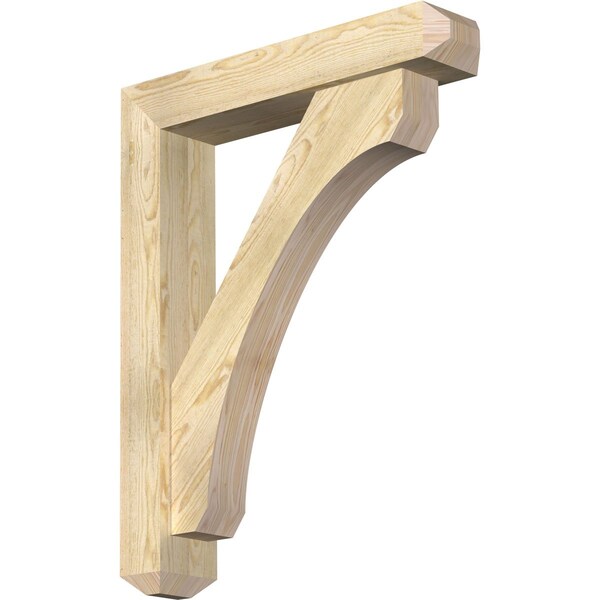Ekena Millwork Legacy Craftsman Rough Sawn Bracket w/ Offset Brace, Douglas Fir, 6"W x 30"D x 38"H BKT0604X30X38LEC04RDF - main